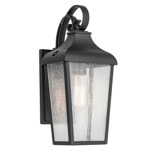 Kichler Forestdale 1 -Light 14.75-in H Black Hardwired Outdoor Wall Light 5968232
