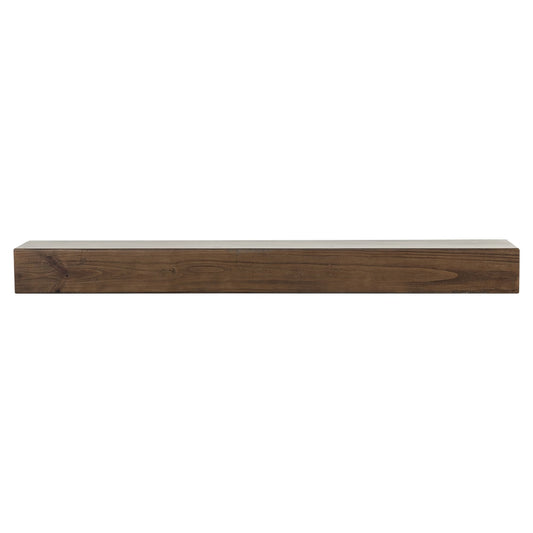 Mantels Direct 48-in W x 5-in H x 9-in D Mocha Pine Hollow Farmhouse Fireplace Mantel DAKOTA-48-MCH