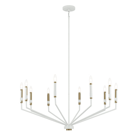 Kichler Armand 10 -Light White Modern/contemporary Bare bulb For Use in Bedrooms, Dining Rooms, Foyers, Kitchens, Living Rooms Chandelier 6297597