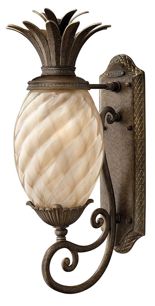Hinkley Plantation 1 -Light 21.25-in H Satin Bronze Hardwired Outdoor Wall Light 6589009