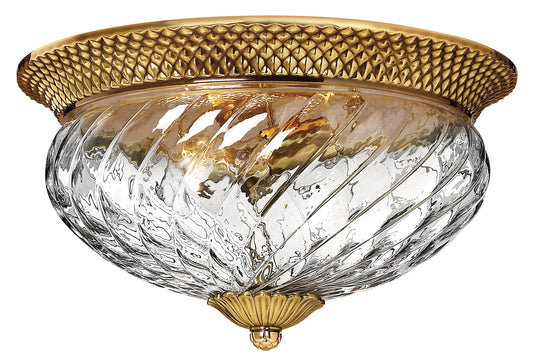 Hinkley Plantation 3 -Light 16-in Brushed Brass Flush Mount Light 6588852