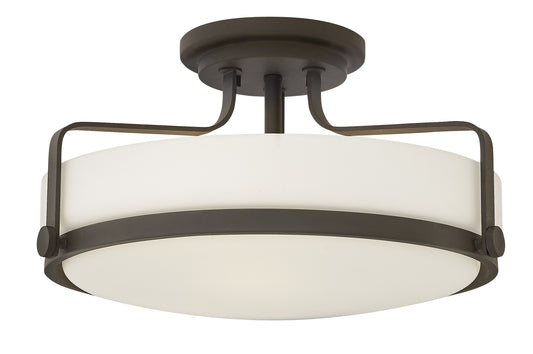 Hinkley Harper 3 -Light 18-in Oil rubbed Bronze Semi Flush Mount Light 6588868