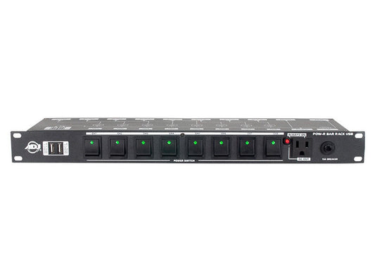 ADJ POW-R BAR RACK USB 10-Outlets PDU