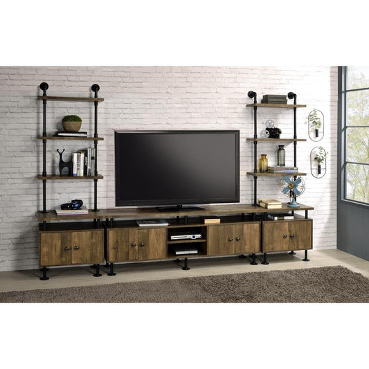 Acme Furniture ACME Ensata II Side Pier, Rustic Oak & Black Finish