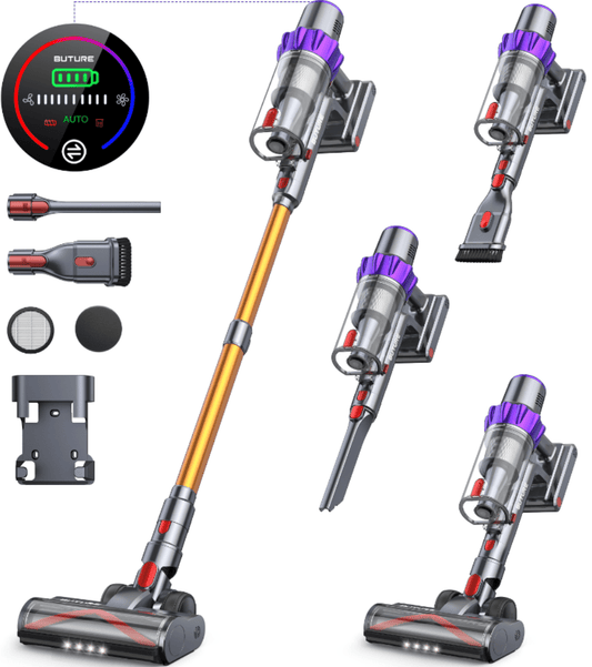 BUTURE VC80 Cordless Stick Vacuum 450W 40Kpa Self-Standing Cordless Vacuum Cleaner for Home Pet Hair Carpet Hard Floor