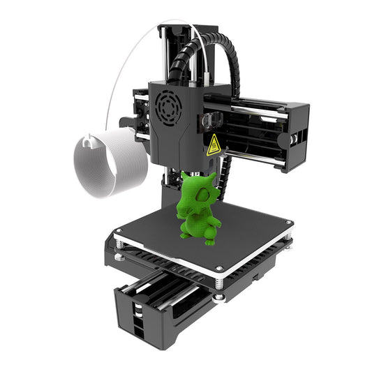 CACAGOO EasyThreed 3D Printer for Kids Mini Desktop 3D Printer 100x100x100mm Print Size No Heated Bed One-Key Printing with TF Card PLA Sample Filament for Beginners Household Education