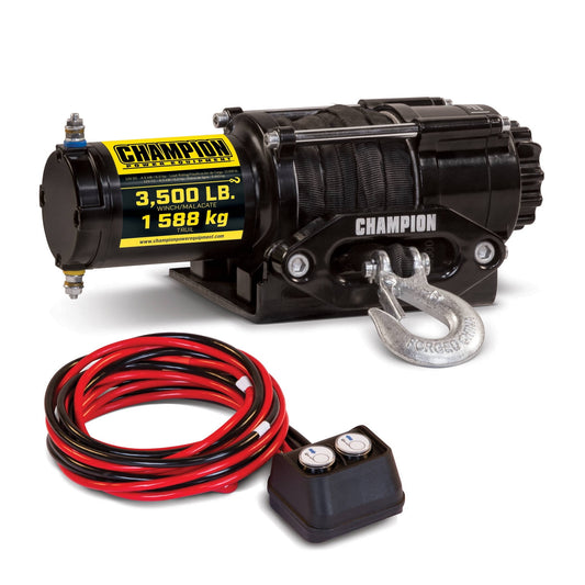 Champion Power Equipment 3500-lb. ATV/UTV Synthetic Rope Winch Kit