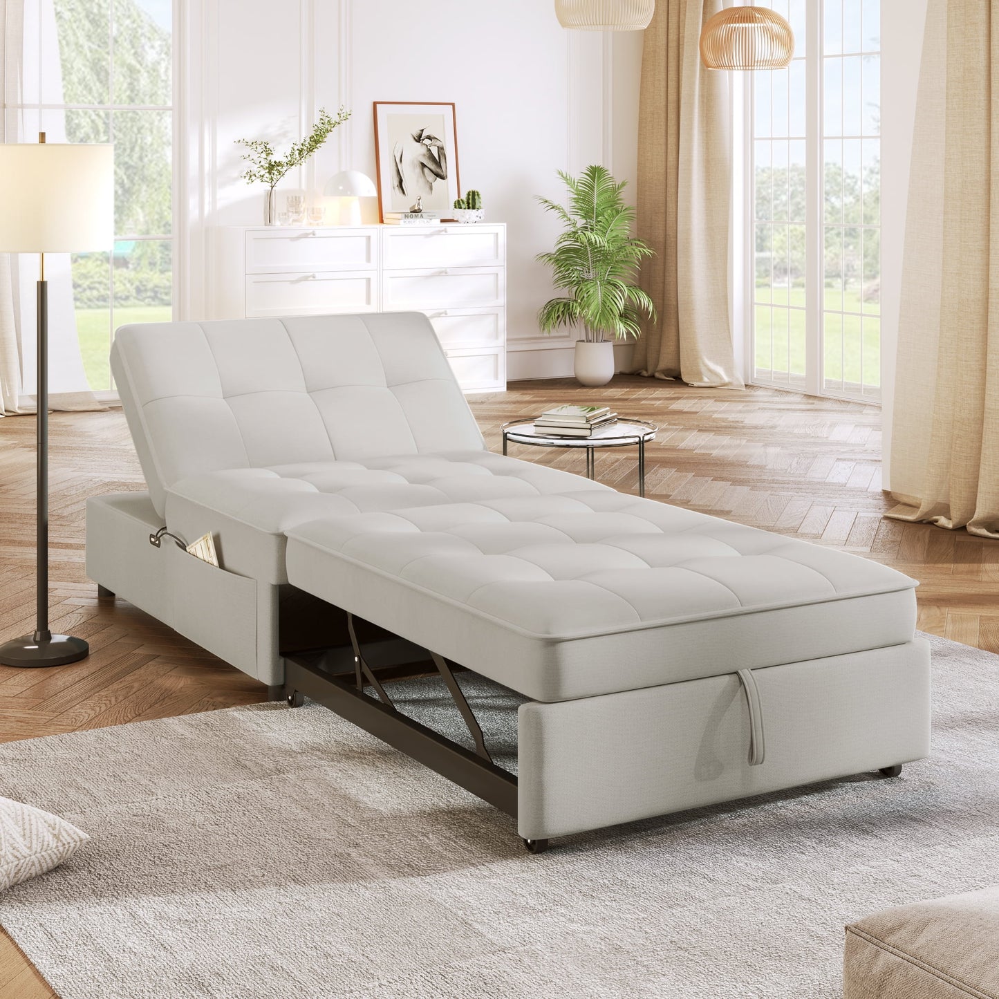 Clipeyh Linen Multi-Function Chair, Beige