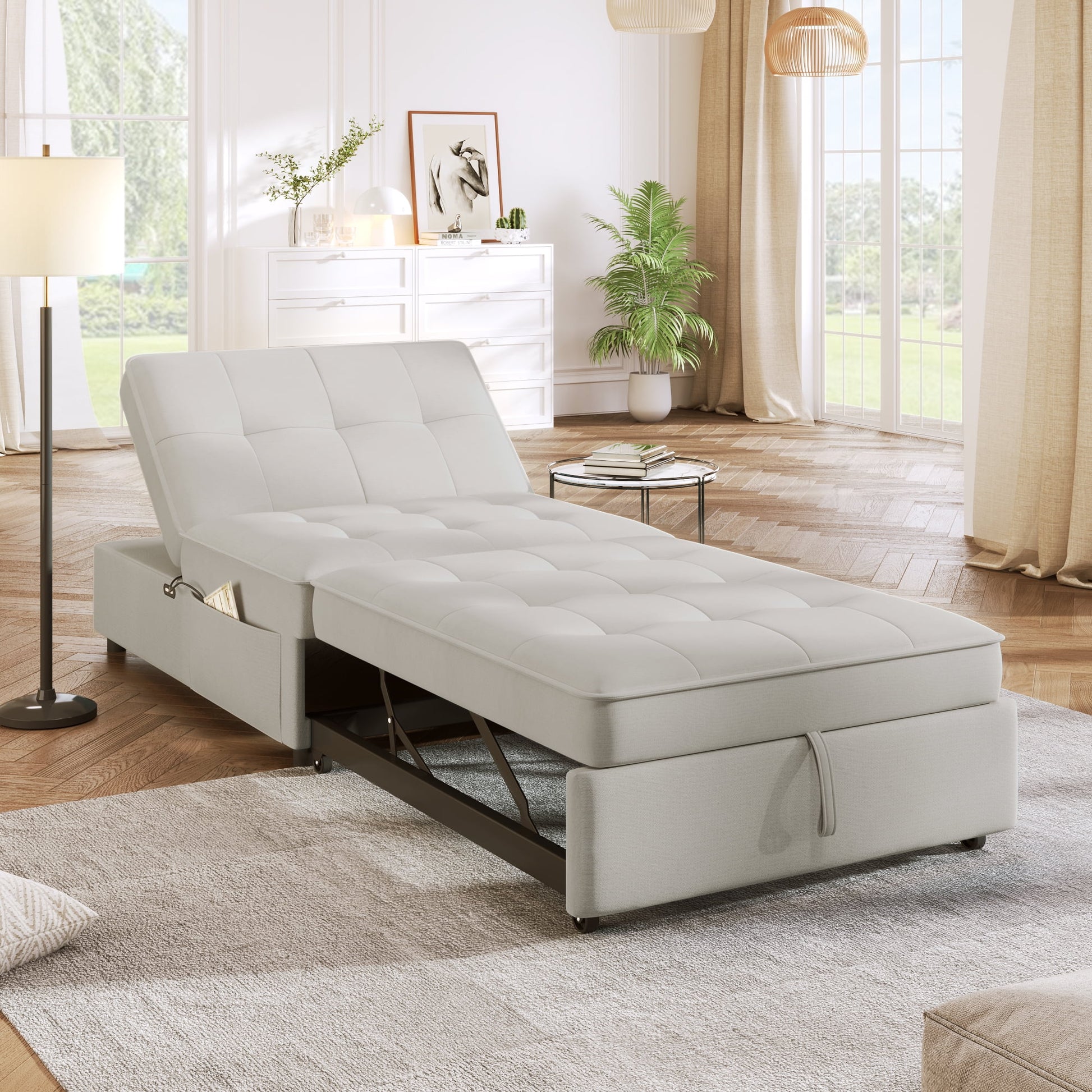 Clipeyh Linen Multi-Function Chair, Beige
