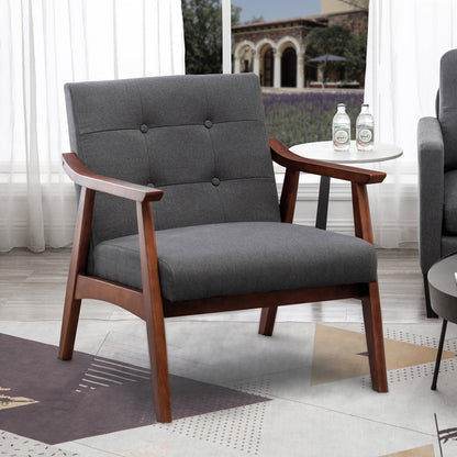 Convenience Concepts Take a Seat Natalie Accent Chair, Dark Gray Fabric/Espresso, All Ages