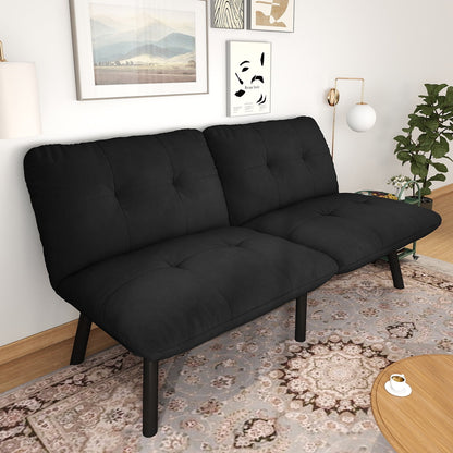 Convertible Futon Sofa Bed, Folding Sofa Sleeper,Modern Sofa Couch for Small Space,Apartment,Living Room,Brown
