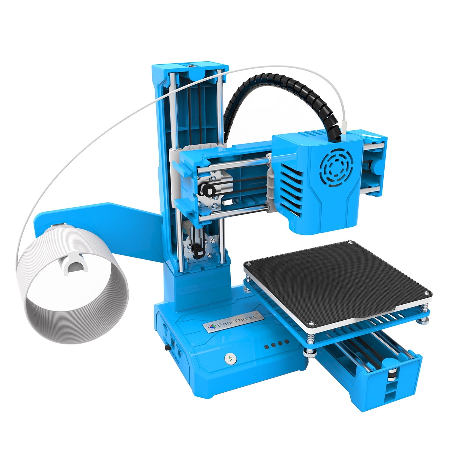EasyThreed 3D Printer  Desktop Printing Machine for Kids 100x100x100mm Print Size Removable Platform One-Key Printing with TF Card PLA Sample Filament for Beginners Household Education