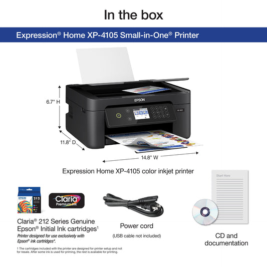 Epson Expression Home XP-4105  Wireless All-in-One Color Inkjet Printer