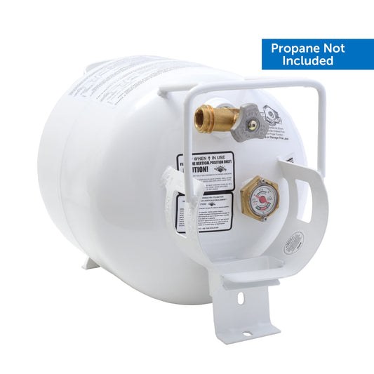 Flame King Empty Steel Horizontal Propane Tank Cylinder with OPD & Built-in Gauge, 20 lbs