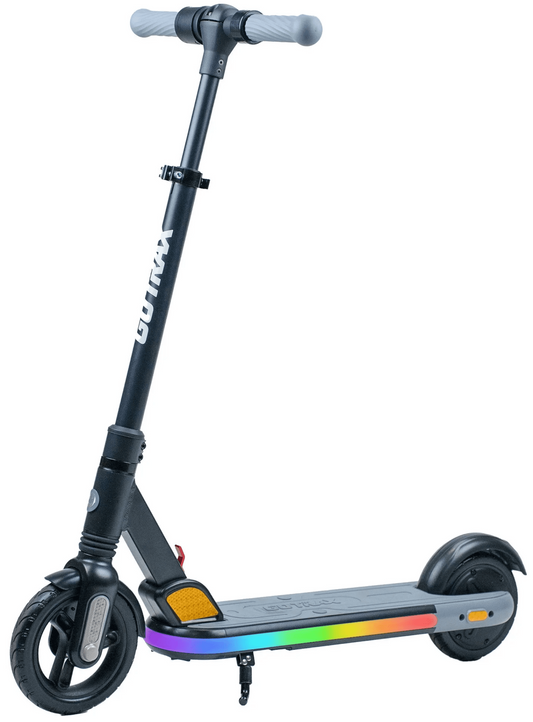 GOTRAX XoomPlus Foldable Electric Scooter for Kids Ages 6-12 with 150W Motor 10mph LED,Black