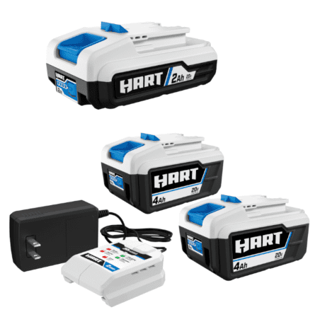 HART 20V 2Ah Battery 2-Pack 4.0Ah Battery Kit Bundle