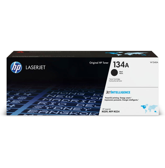 HP 134A Black Original LaserJet Toner Cartridge, ~1,100 pages, W1340A
