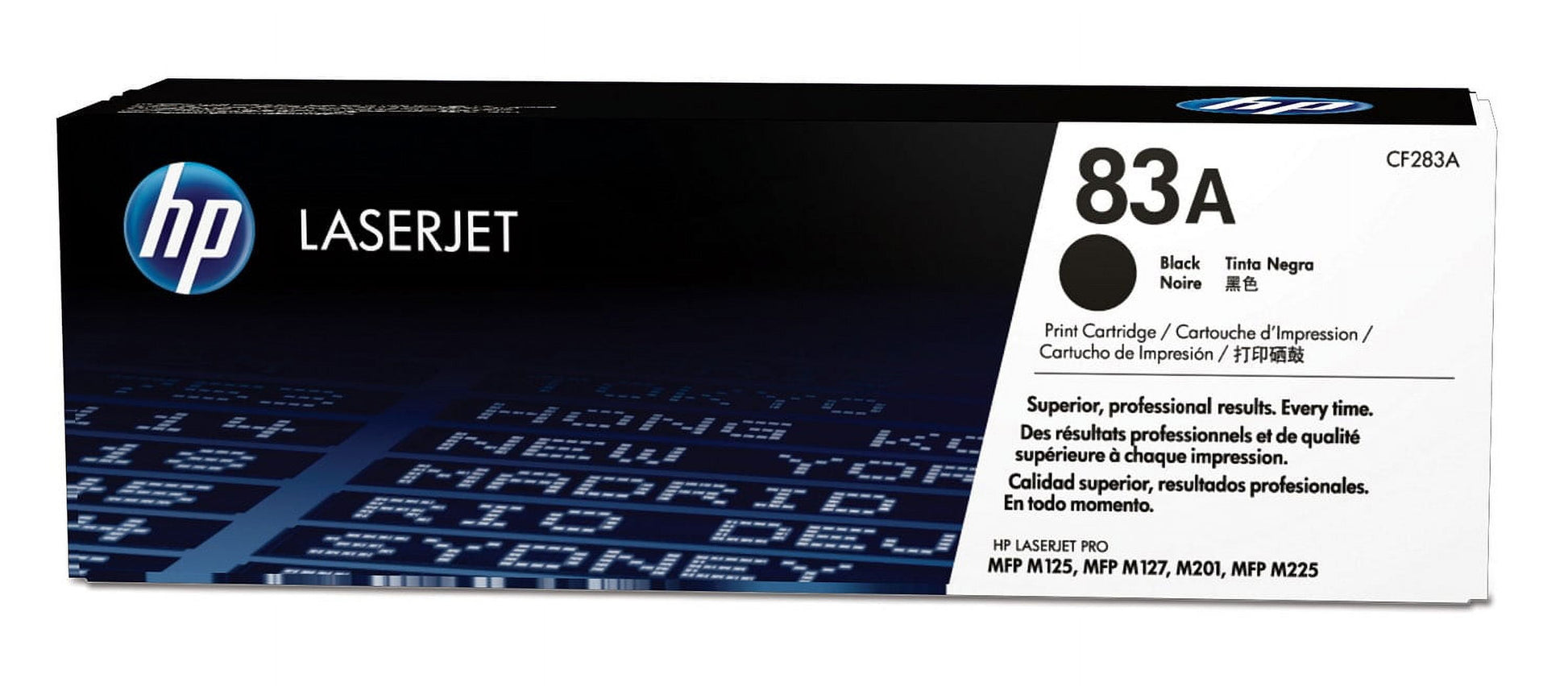 HP 83A Black Original LaserJet Toner Cartridge, ~1,500 pages, CF283A