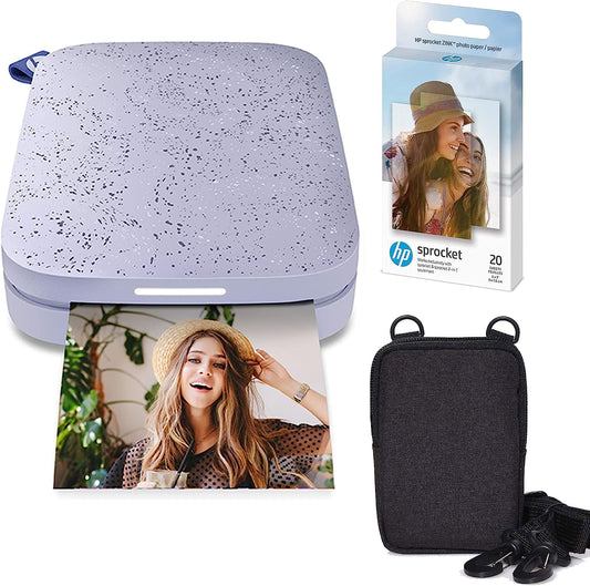 HP Sprocket Portable 2x3 Photo Printer with Zink Paper, Lilac