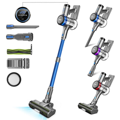 INSE  Cordless Vacuum with 400W Brushless Motor, Stick Vac Cleaner for Pet Hair Hardwood Floor Carpet