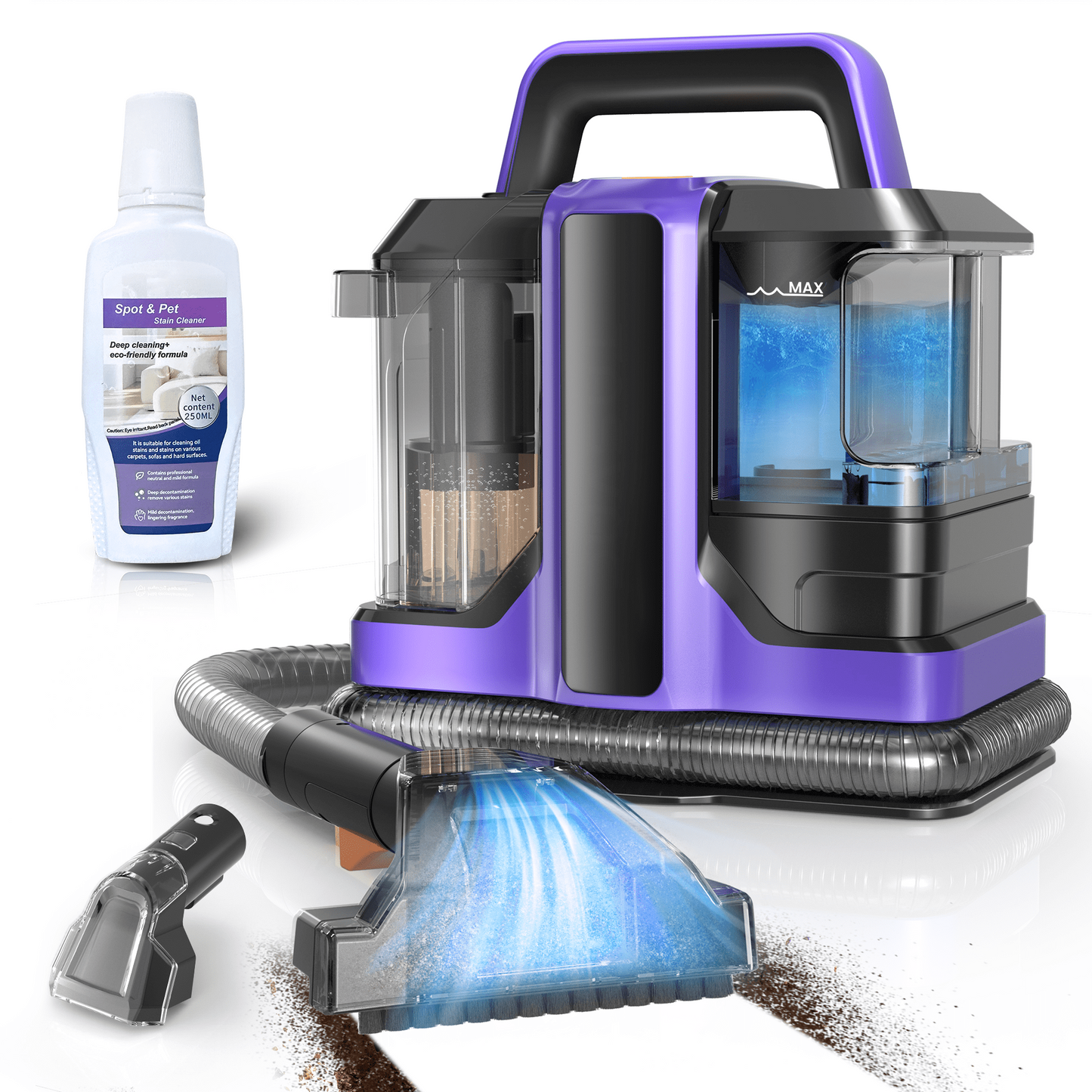 INSE Upholstery Carpet Cleaner, Portable Spot Stain Cleaner - Includes 8.5oz Deep Clean Pro Formula