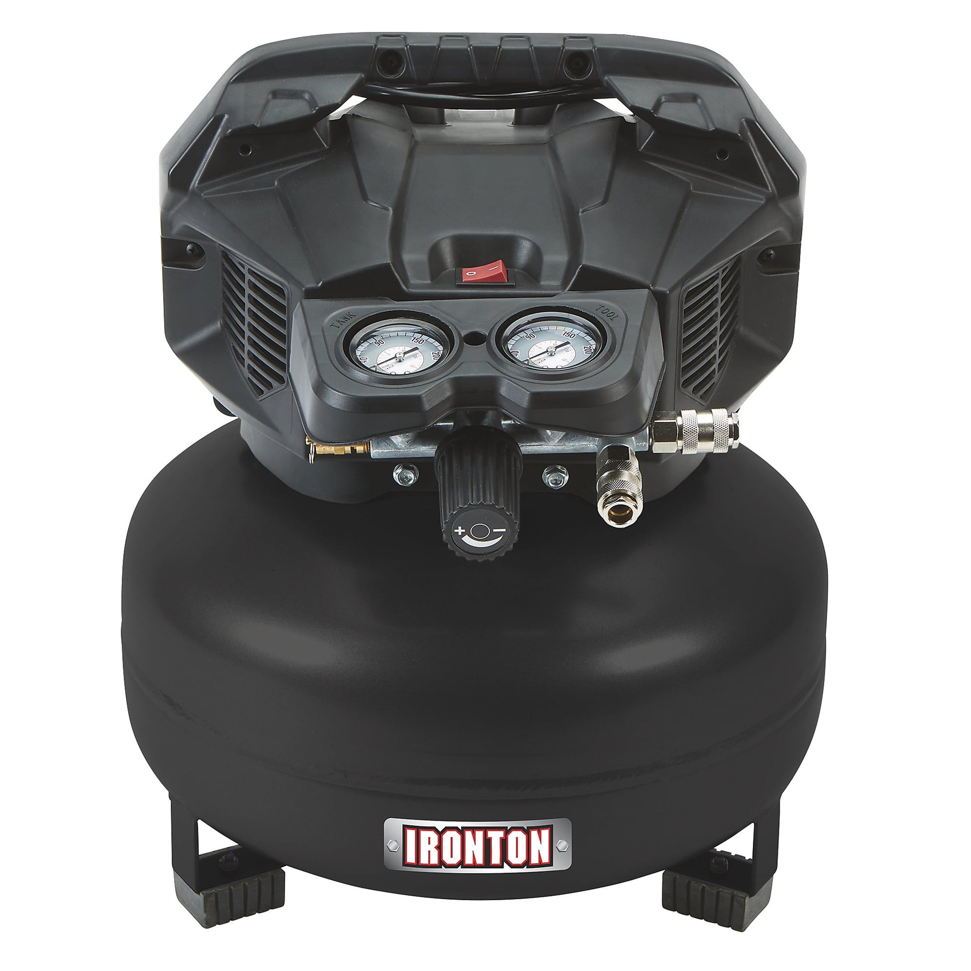 Ironton Oil-Free Pancake Compressor, 1.5 HP, 6 Gallons, 2.6/3.6 CFM