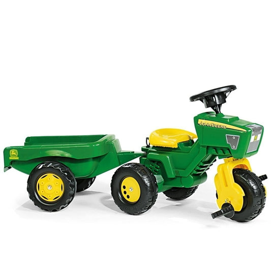John Deere 3 Wheel Pedal Tractor with Trailer Made in Germany