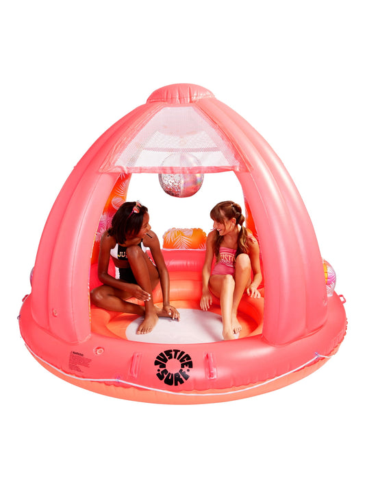 Justice Oversized Canopy Party Float, Seats up to 4 People, for Kids 6+, Pink; Unisex