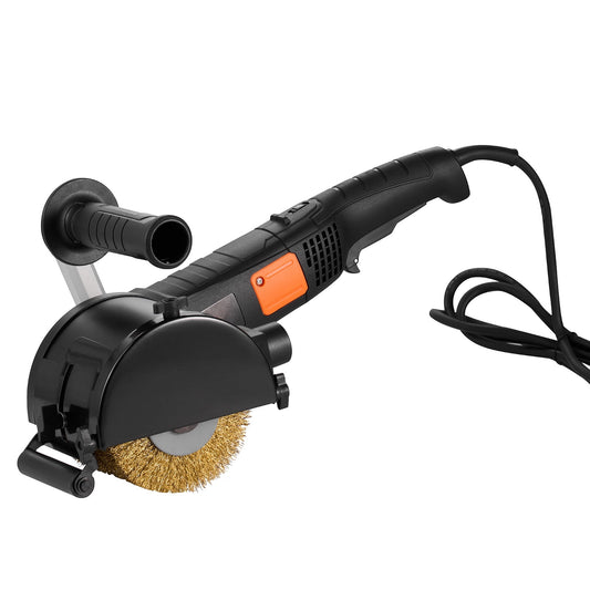 KFFKFF Burnishing Polishing Machine, 1300W Electric Surface Enhancer, 6-Speed Handheld Metal and Wood Burnisher with Steel Wire Wheel