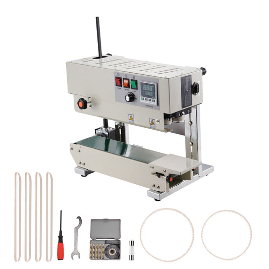 KFFKFF Persistent Bag Strip Sealing Equipment, 0.24-0.47 in/6-12 mm Seal Breadth, Upright Strip Sealer Device with Electronic Heat Regulation, Carbon Steel Bag Fastener