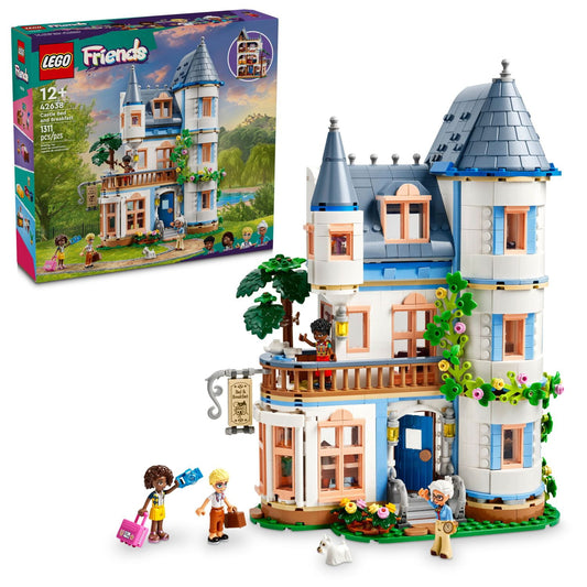 LEGO Friends Castle Bed and Breakfast Hotel Playset for Kids ages 12 and Up, with 4 Mini Dolls, a Dog Toy Figure and Accessories, Castle Toy Gift Idea for Girls, Boys and Teens, 42638