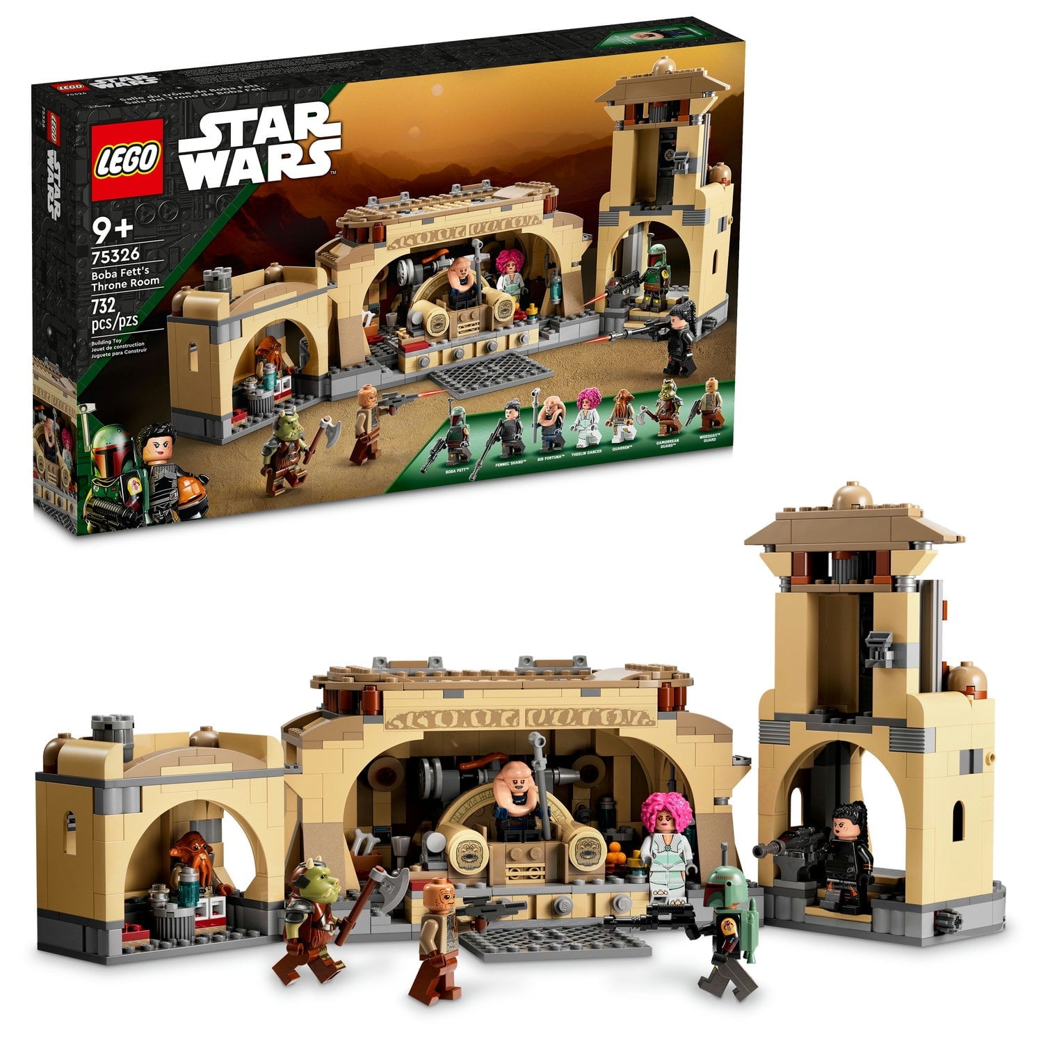 LEGO Star Wars Boba Fett’s Throne Room 75326 Building Kit (732 Pieces)