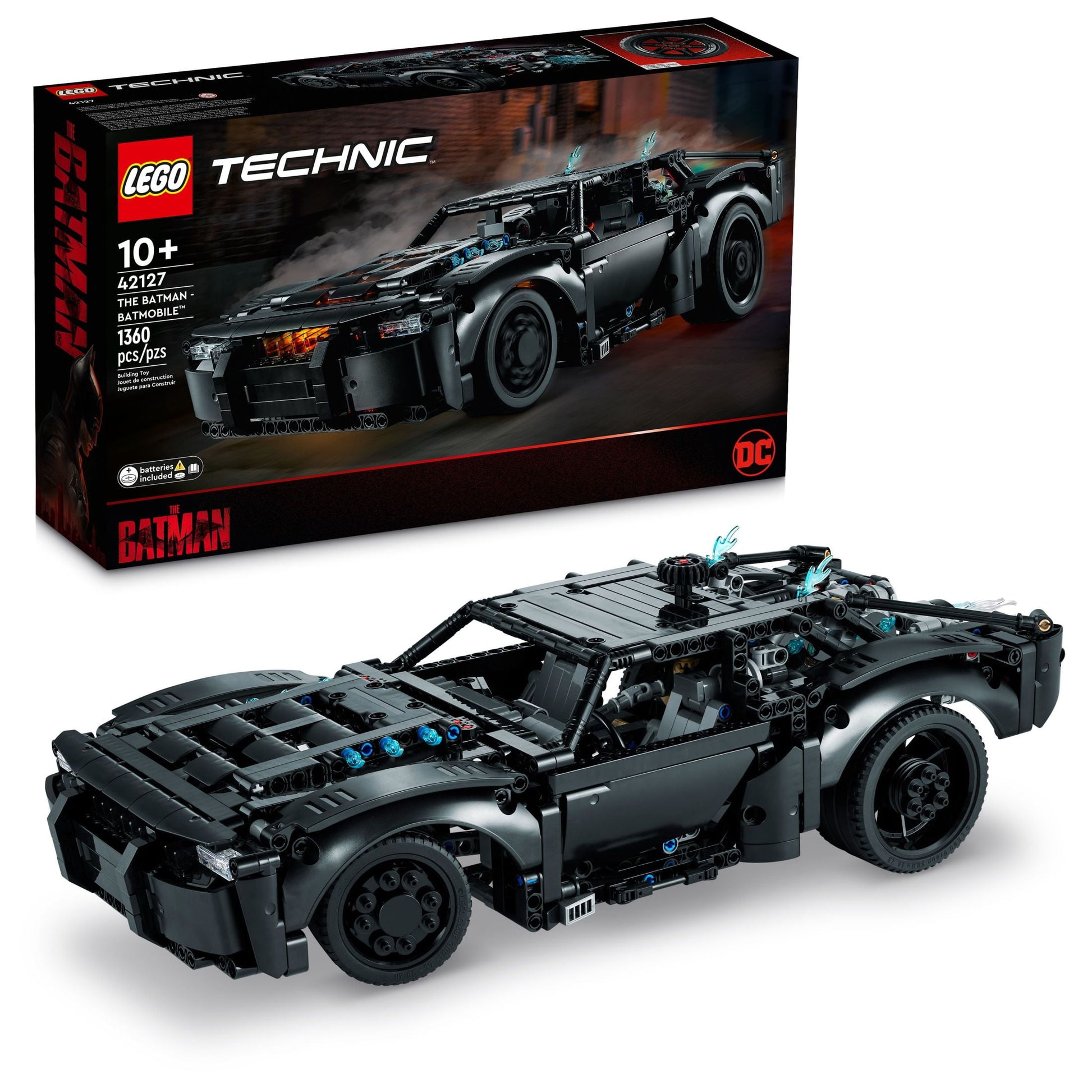 LEGO Technic THE BATMAN – BATMOBILE 42127 Model Car Building Toy, 2022 Movie Set, Superhero Gifts for Kids and Teen Fans with Light Bricks