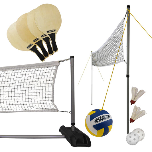 Lifetime Products Outdoor Net Games Set for Tennis, Volleyball, Pickleball and Badminton - 90541