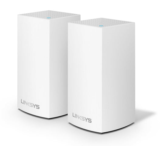 Linksys Velop Dual Band AC2400 Intelligent Mesh WiFi Router Replacement System | 2 Pack | Coverage up to 3,000 Sq Ft | Walmart Exclusive