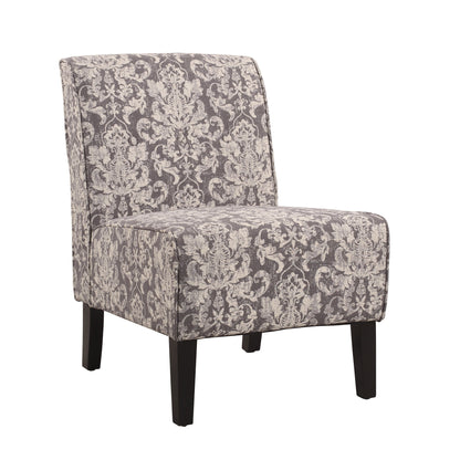 Linon Coco Button Tufted Slipper Accent Chair, Red
