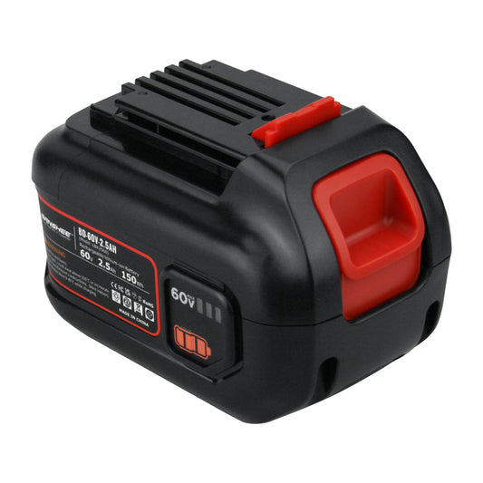 Lithium Ion Replacement for Black & Decker 60V Max Batteries LBX1560, BBX2560, LBX2560