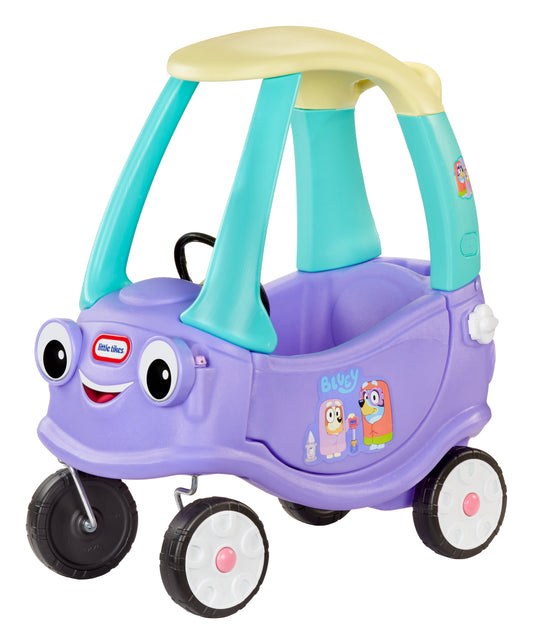 Little Tikes Bluey Grannies Car Coupe with 2 Accessories, Bluey Foot-to-Floor Ride-on, Kids Ages 1-5
