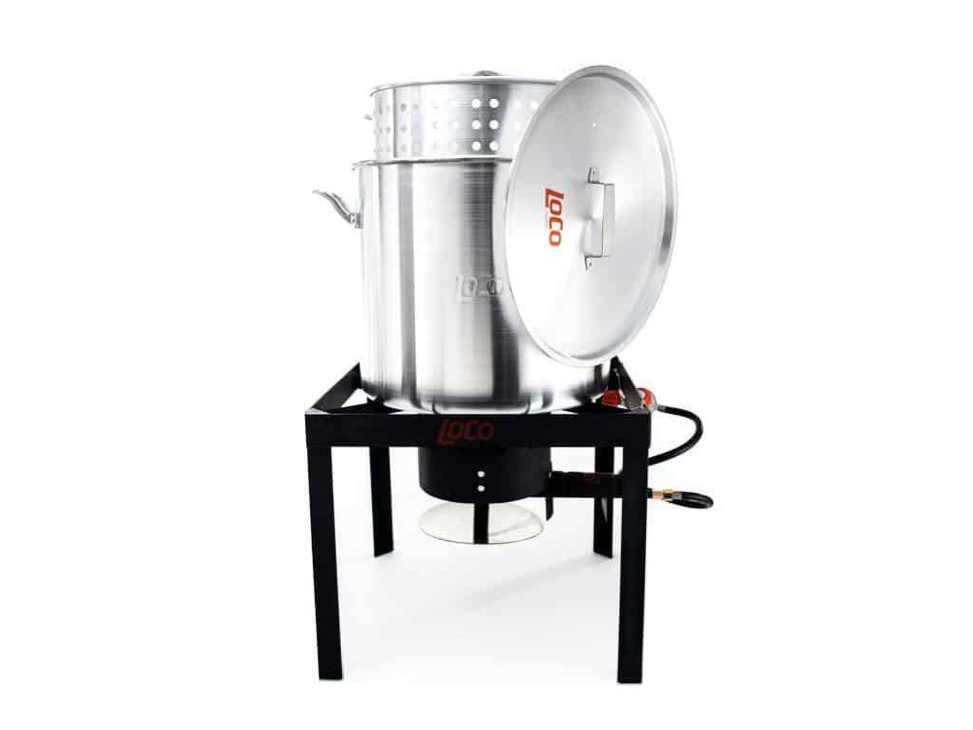 LoCo Cookers 60 Qt Propane Outdoor Fryer with Twist & Steam SureSpark
