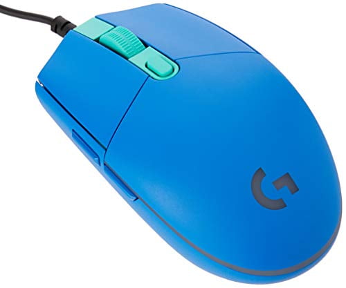 Logitech G203 Prodigy Wired Gaming Mouse, 8,000 DPI, RGB, Lightweight, 6 Programmable Buttons, On-Board Memory, Compatible with PC / Mac - Blue