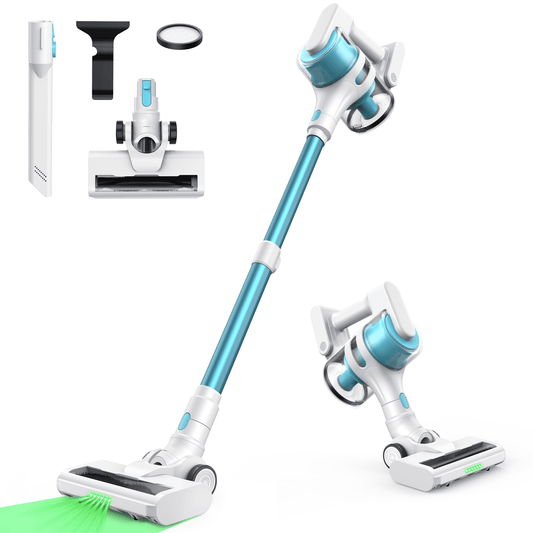 MOOSOO Lightweight Cordless Vacuum Cleaner, 18kPa Powerful Stick Vacuum, Type-C Charging, 40mins Runtime, for Hard Floor, Carpet, Pet Hair