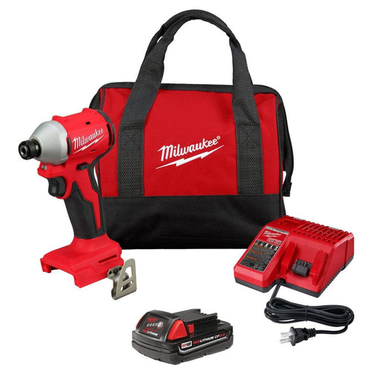 Milwaukee 3650-21P M18 Compact 1/4 in Hex Impact Driver Kit