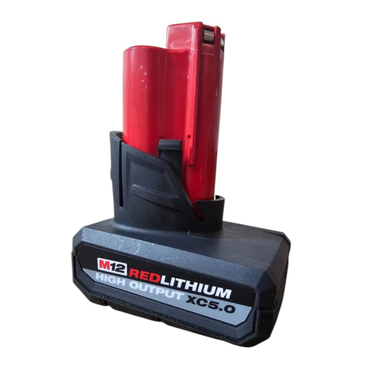 Milwaukee M12 REDLITHIUM High Output XC5.0 Battery Pack – 48-11-2450, 12V Lithium-Ion, Extended Runtime
