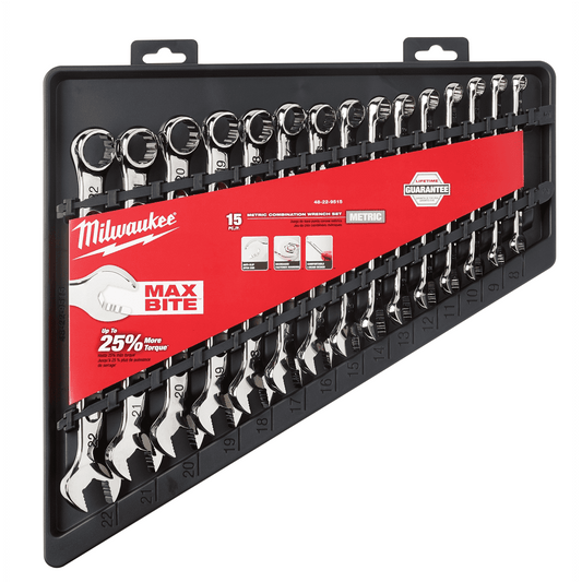 Milwaukee 48-22-9515 Combination Wrench Set 15PC with Storage Tray