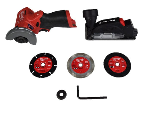 Milwaukee 2522-20 M12 FUEL 3" Compact Cut Off Tool – 20,000 RPM, Brushless Motor, Reversible Blade, Tool-Free Guard, Multi-Material Cutting (Bare Tool)