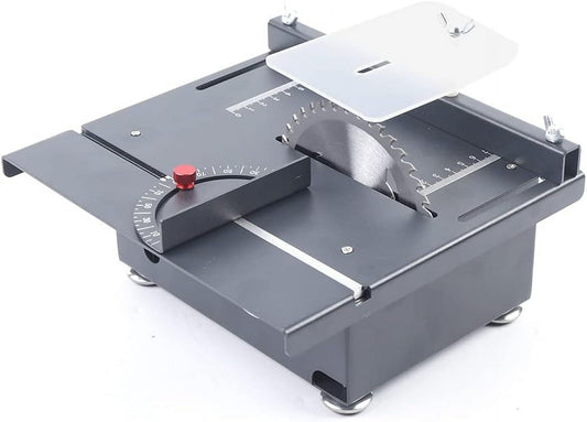 Mini Table Saw, 24V Mini Multi-functional Table Saw, 3400RPM 100W Seven Speed Adjustable Power Supply Table Sawelectrical for Hobby DIY Model Wood Cutting