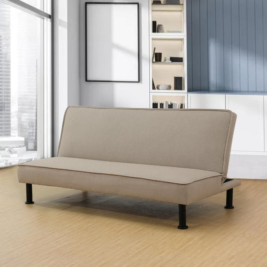 Modern Futon Sofa Convertible Sofa Couch Sleeper Recliner Futon Couches Bed, Adjustable Loveseat for Living Room,Khaki