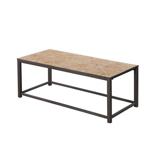 Monarch Specialties Coffee Table, Accent, Cocktail, Rectangular, Living Room, 42" L, Brown Tile