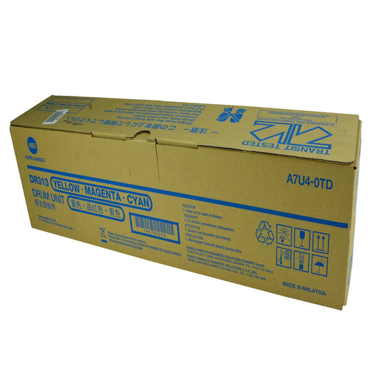 OEM Konica Minolta DR313 (A7U40TD) DRUM UNIT, COLOR, 55K - 135K YIELD