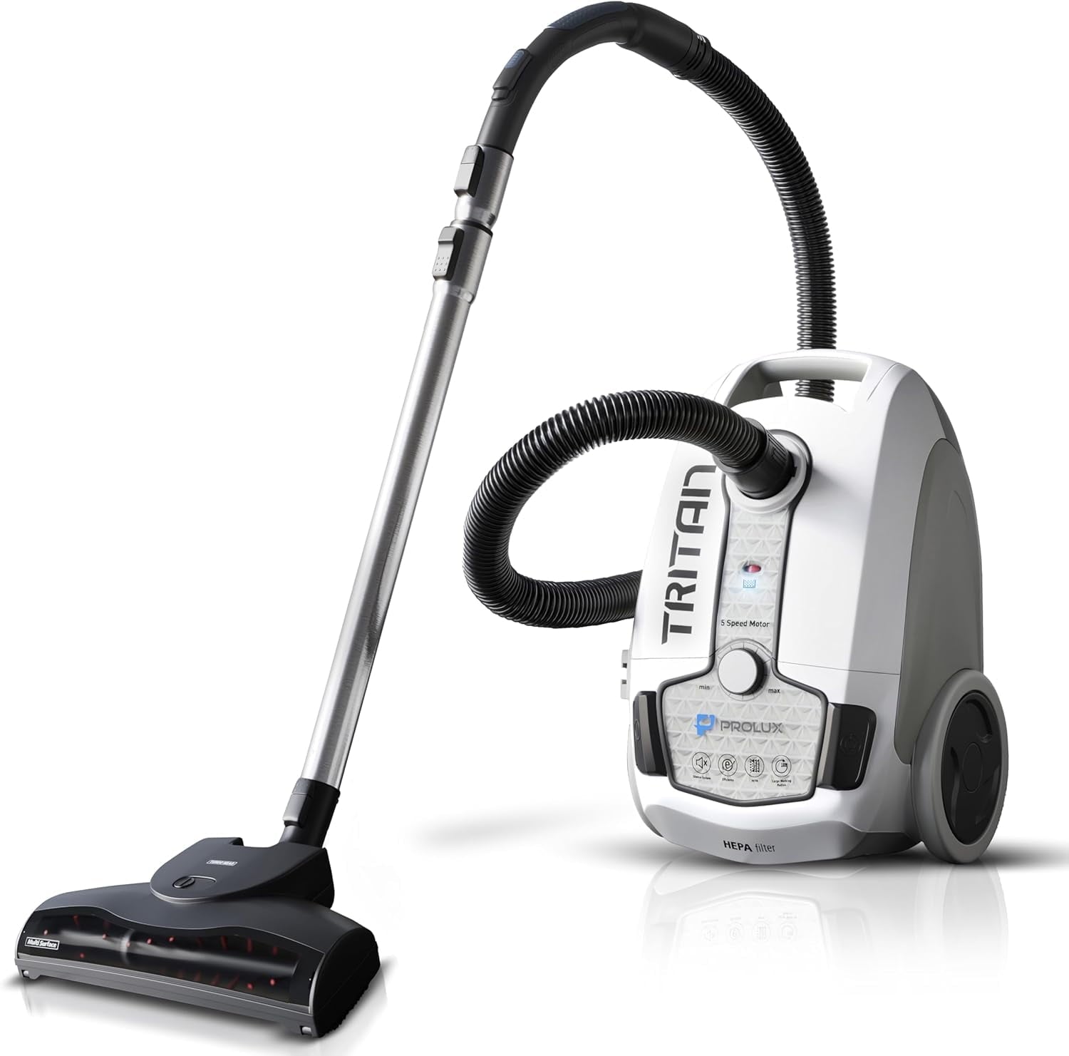 Prolux Tritan Canister Vacuum HEPA Sealed Hard Floor with Powerful 12 Amp Motor